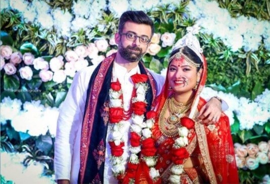 Bijoyeta Basu with her husband