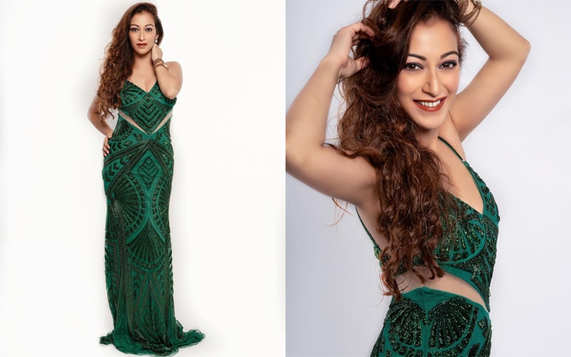 sunayana fozdar green dress