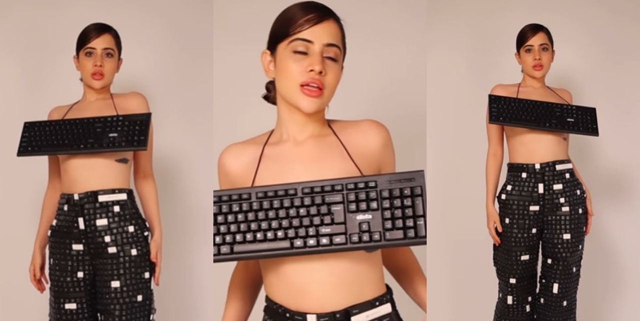 urfi javed keyboard dress